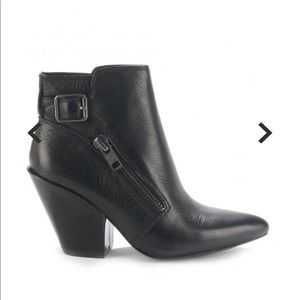 NEW Ash Elium Ankle Boots Black Leather